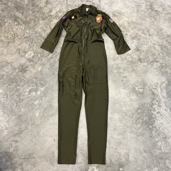 Maverick Top Gun Womens Costume Jumpsuit Medium 6-8 Aviator Fighter Weapons - Picture 1 of 6